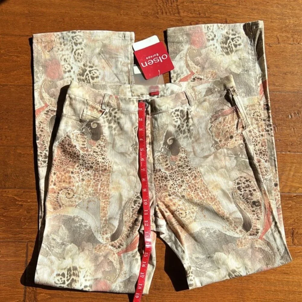 Olsen Women's Straight Leg Jeans - Animal Print - Picture 6 of 10
